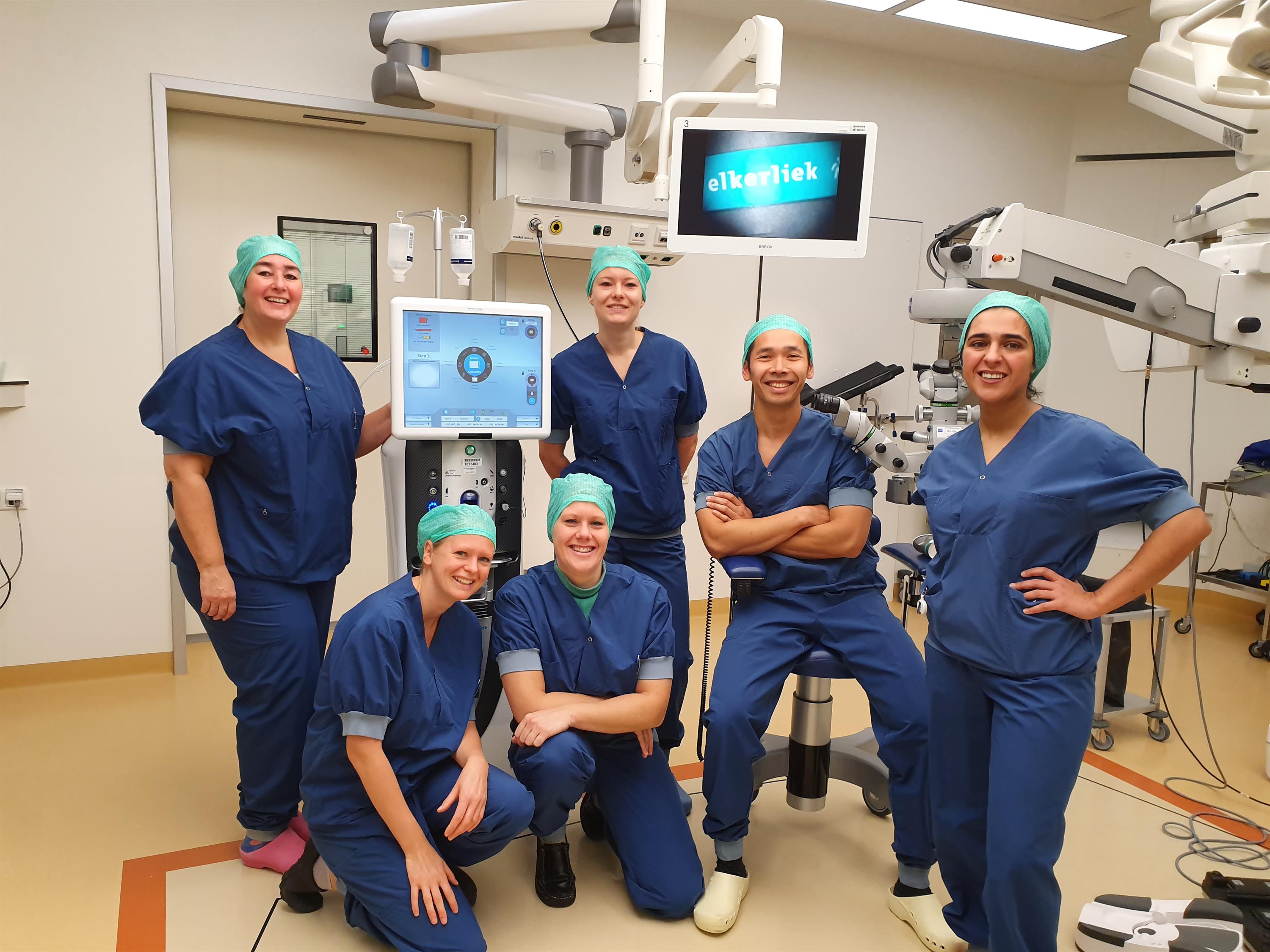 Het gespecialiseerd OK-team voor oogoperaties