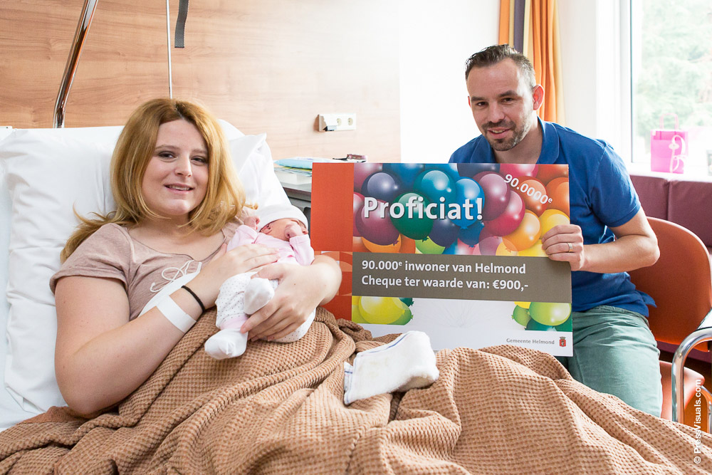 Baby Jill is de 90000ste inwoner van Helmond