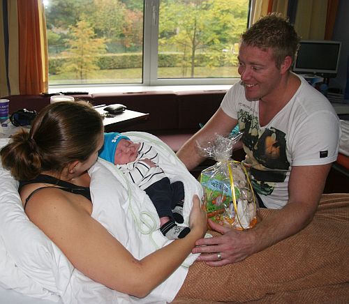 De kersverse familie!