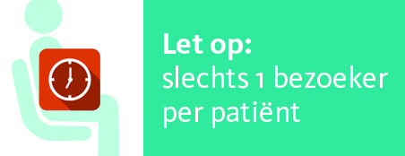 Een bezoeker per patient