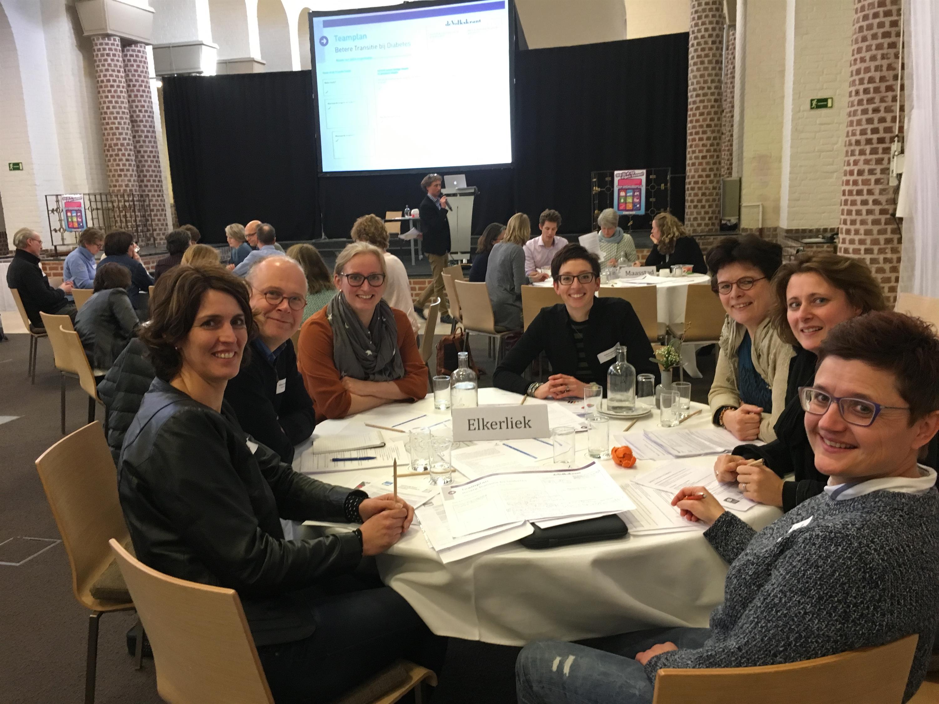 De diabetesteams van het Elkerliek bij de startbijeenkomst